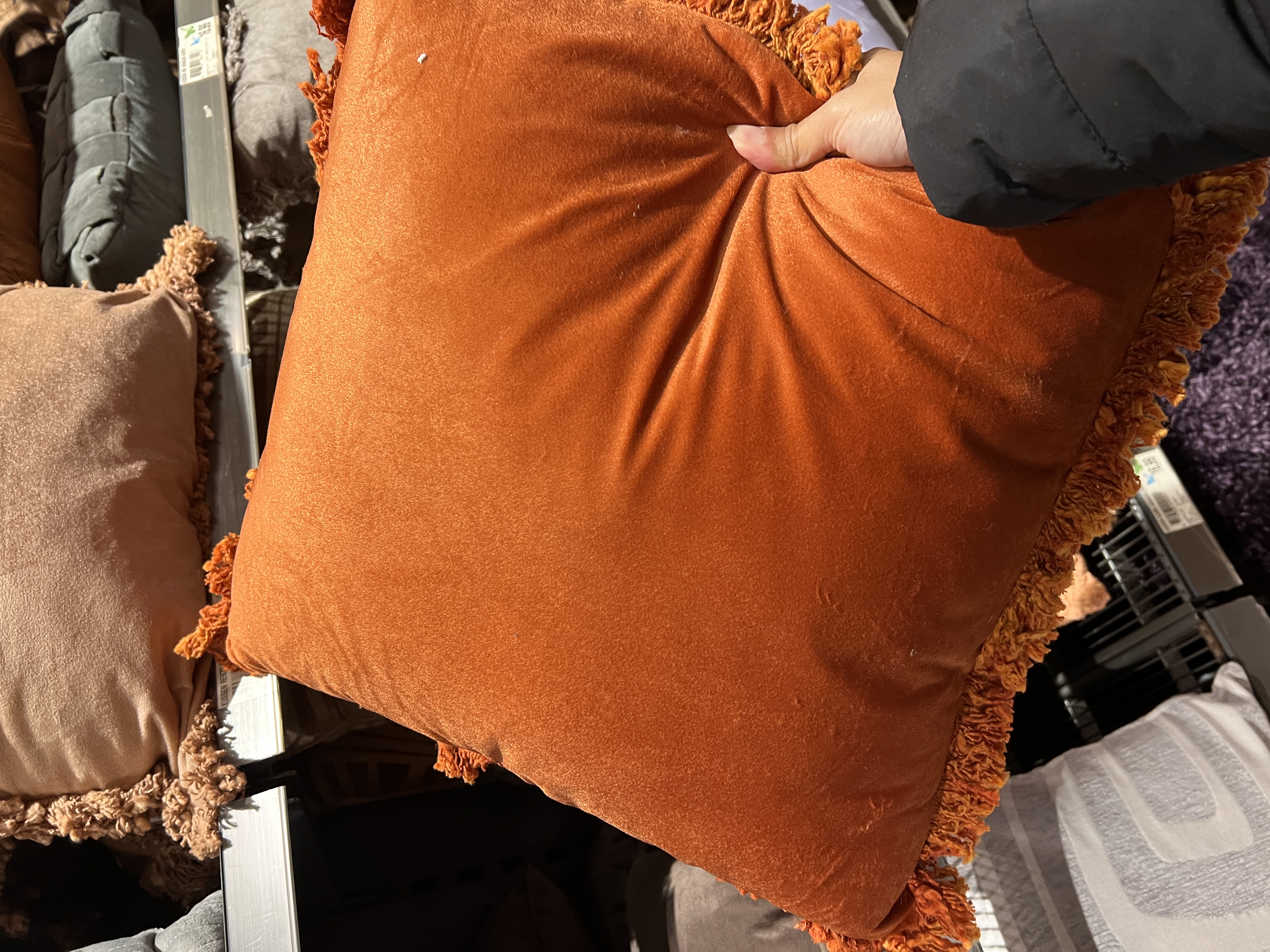 Orange pillow detail