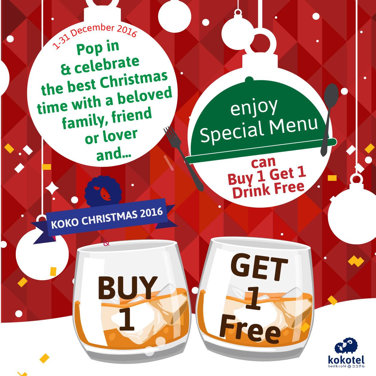 Koko Christmas 2016 Buy 1 Get 1 promotion
