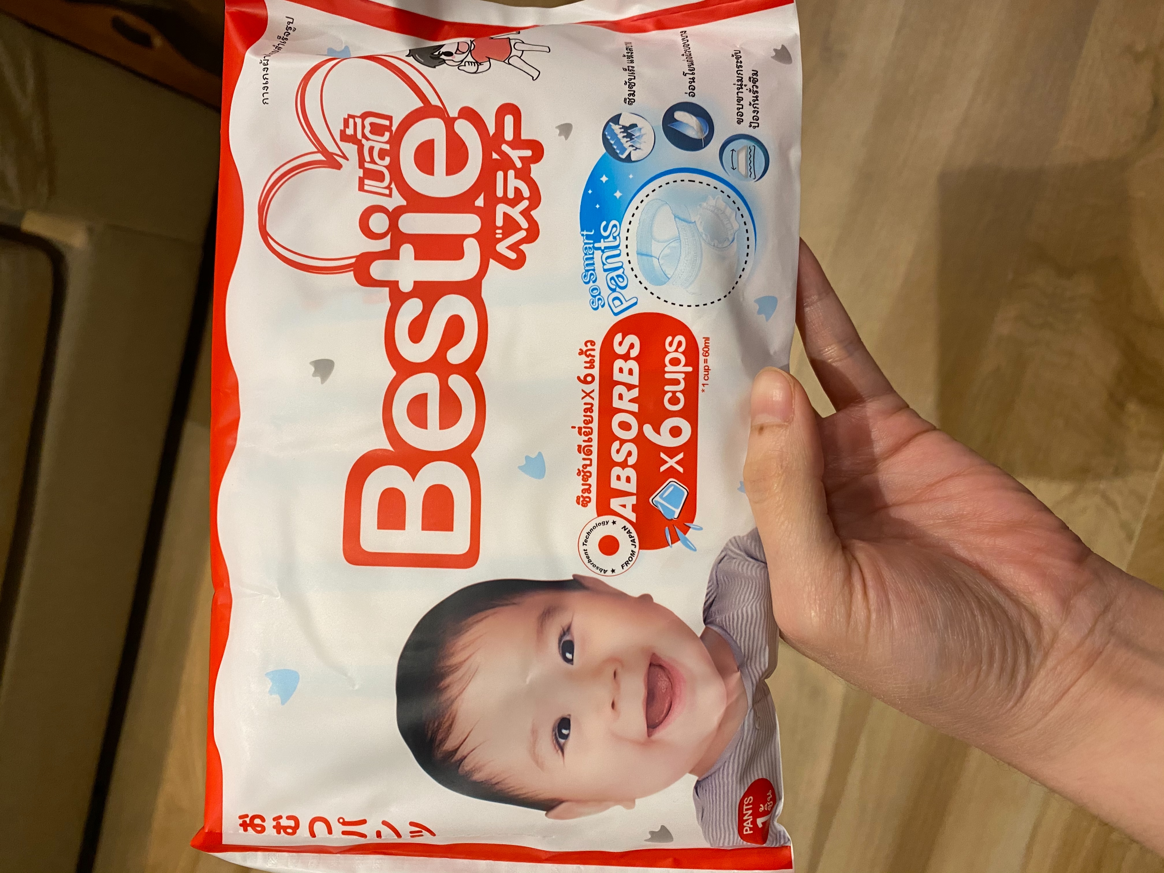 Bestie pack held in hand