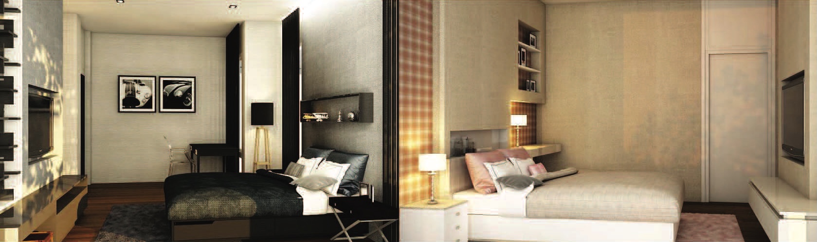 Mock Up House at Suratthani bedroom comparison